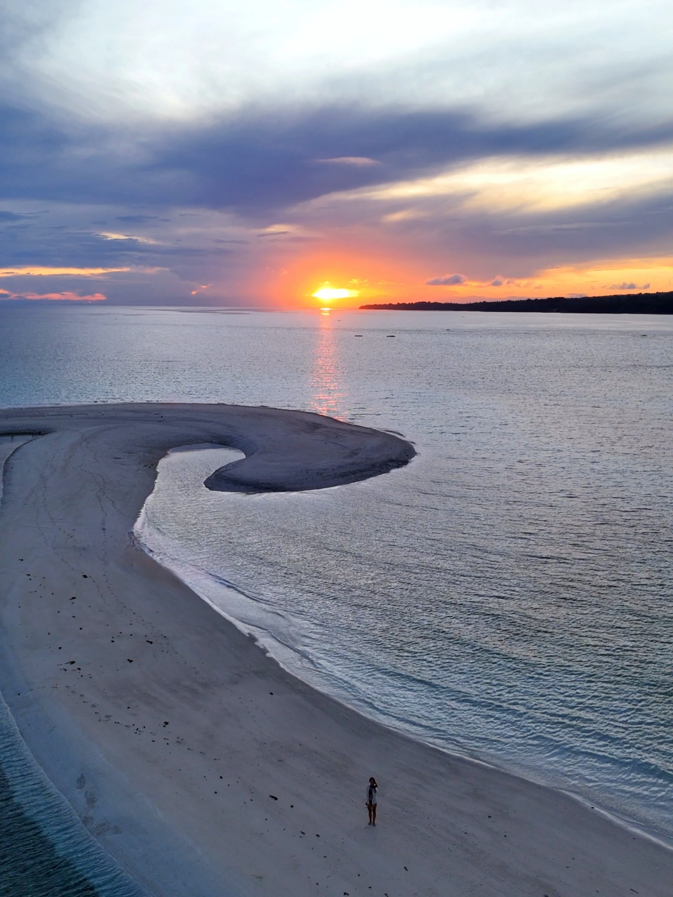 Wschód słońca na sandbarze