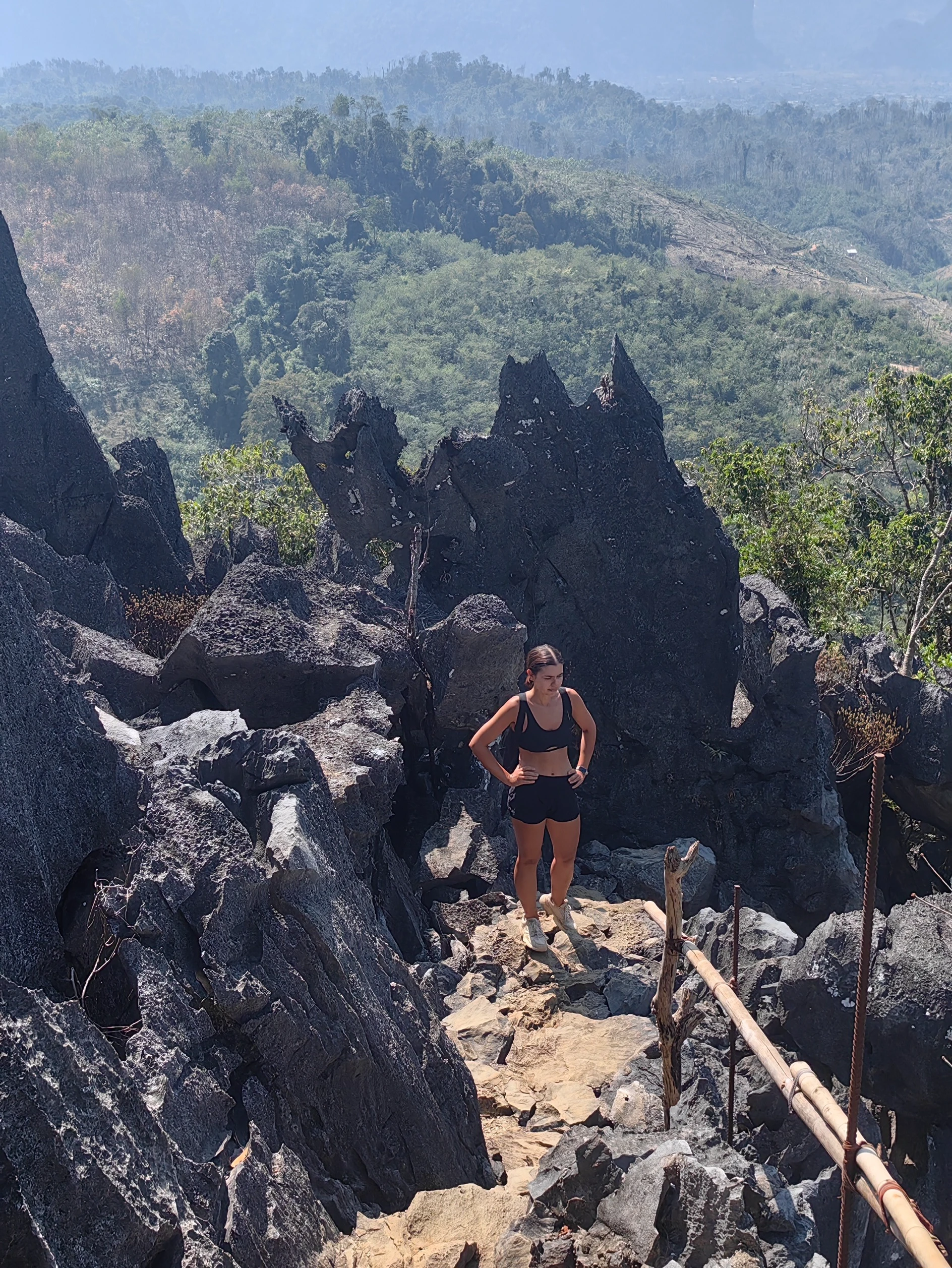 Laos – trekking, szczyt góry